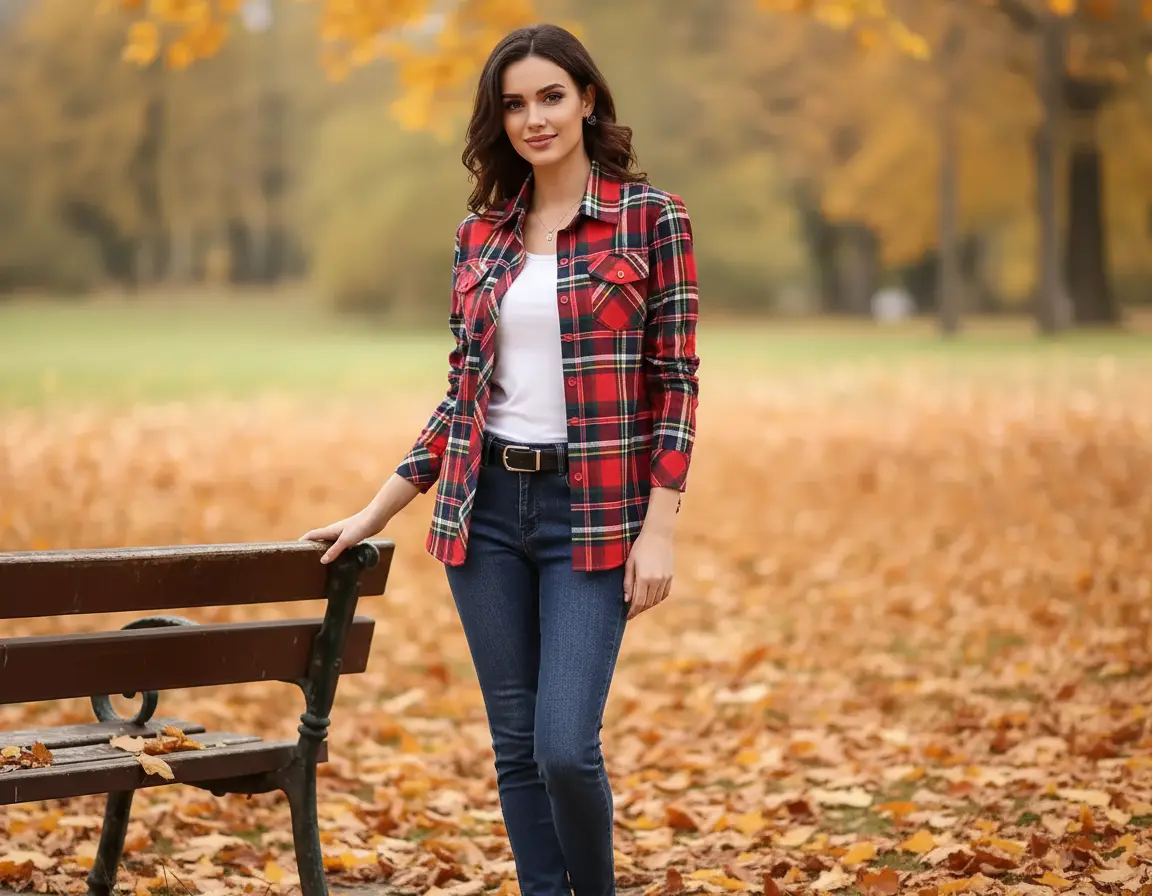 Chemise tartan femme