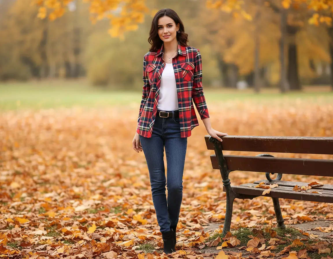 Chemise tartan femme