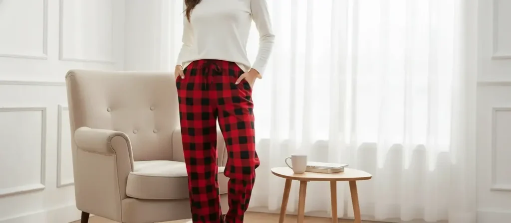 Pantalon pyjama tartan femme