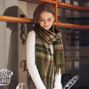 Écharpe tartan femme