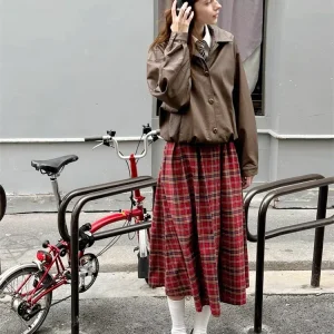 Jupe kilt tartan femme