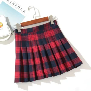 Jupe plissée tartan