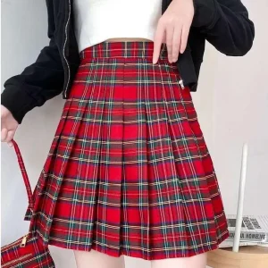 Jupe tartan rouge