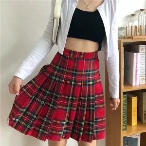 Jupe tartan rouge