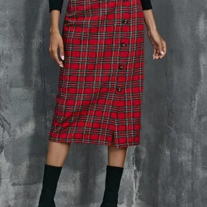 Jupe droite tartan