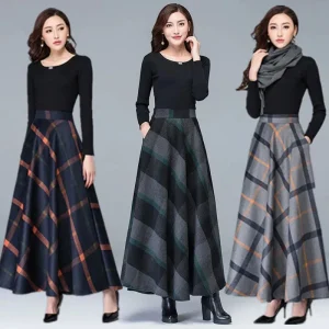 Jupe tartan longue