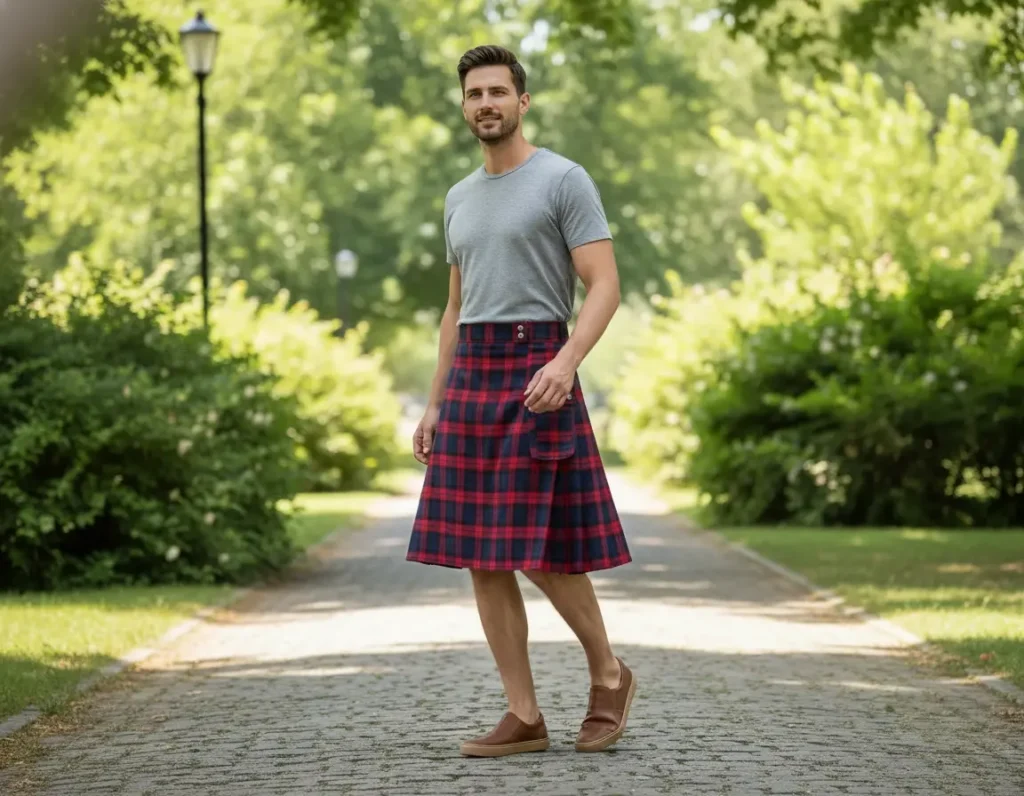 kilt tartan rouge