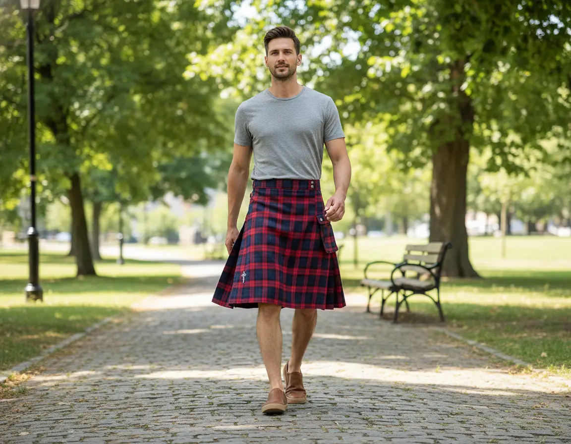 kilt rouge homme