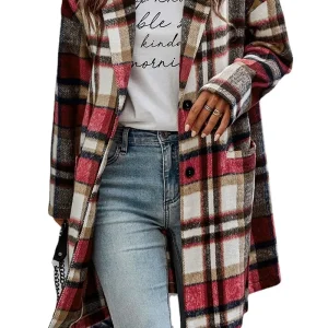 Manteau long tartan