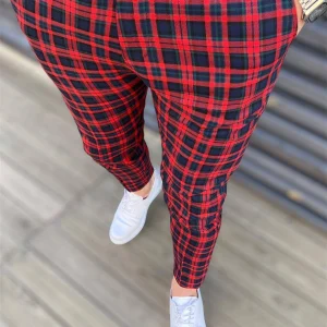 Pantalon tartan rouge
