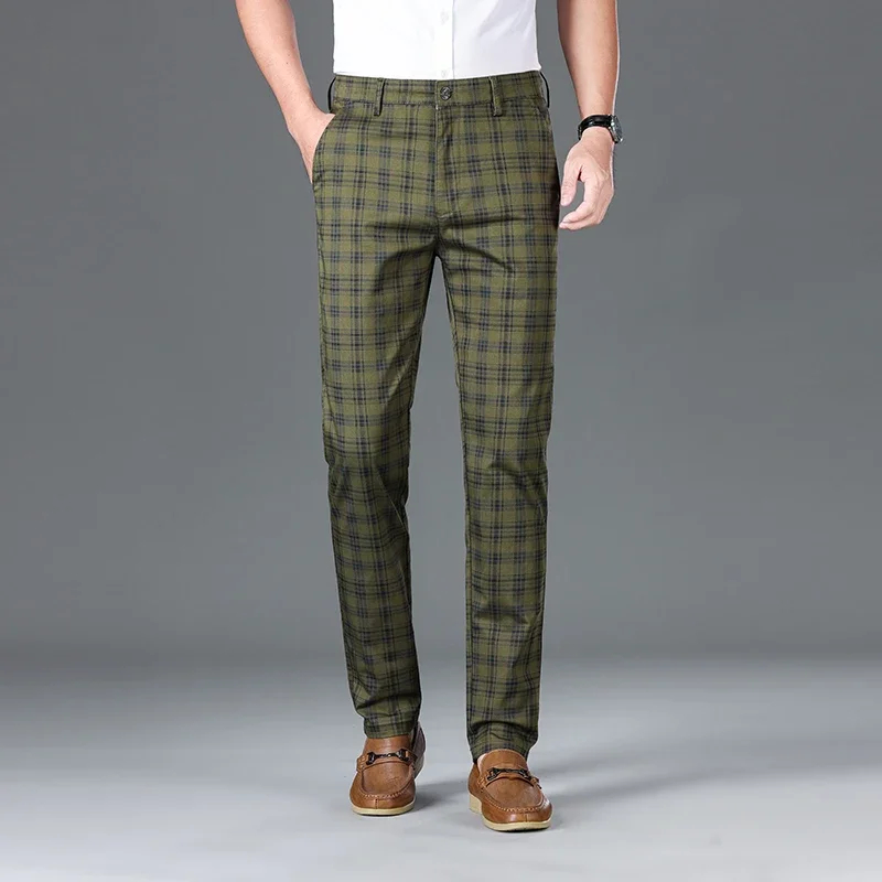 Pantalon tartan vert homme