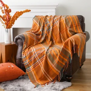 Plaid tartan orange