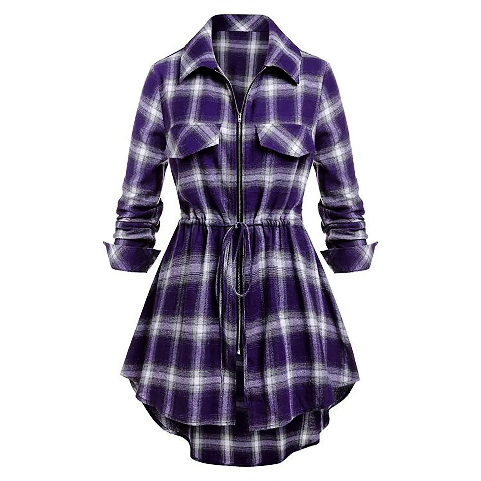Robe chemise tartan