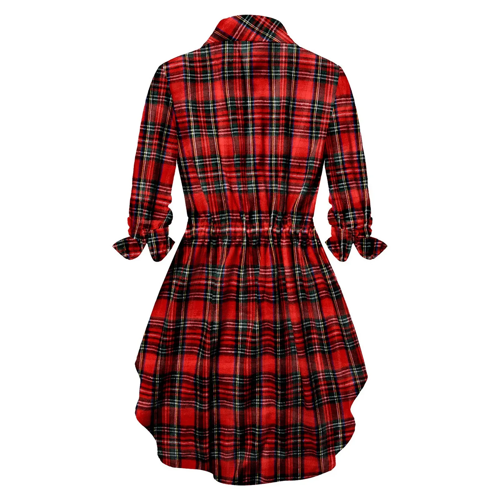 Robe chemise tartan