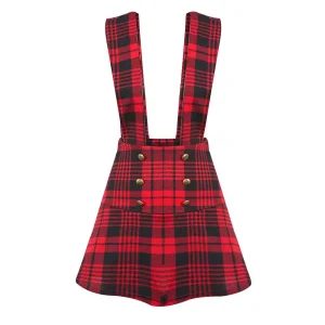 Robe salopette tartan