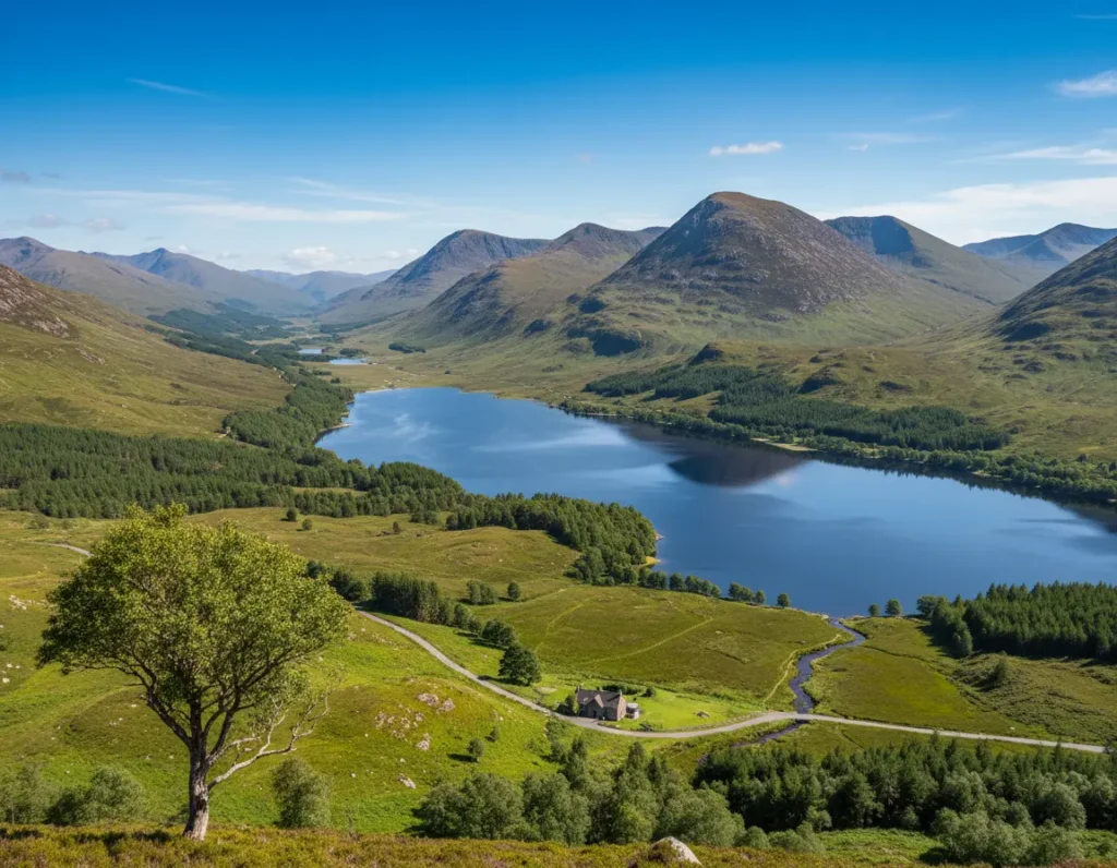 Vue panoramique des Highlands